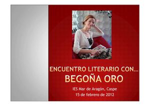 Presentación Begoña Oro