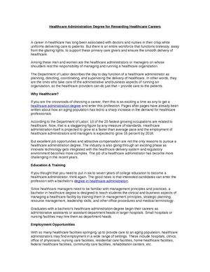 Healthcare Administration Degree for Rewarding Healthcare Careers