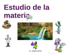 ESTUDIO DE LA MATERIA