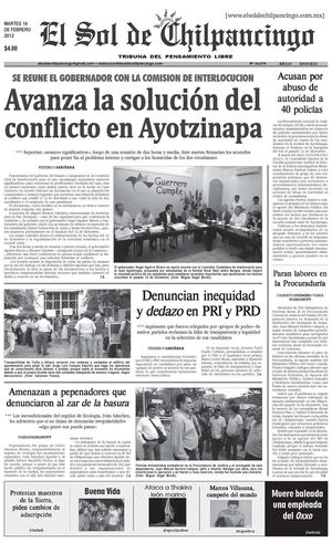 El Sol de Chilpancingo - 14 Febrero 2012