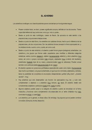 El adverbio
