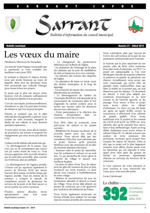 Bulletin municipal 21 - mairie de Sarrant
