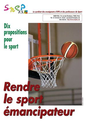 10 propositions pour le sport - Rendre le sport émancipateur