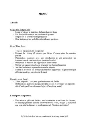 Comment bien préparer l'oral de TPE