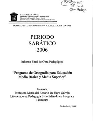 Programa de ortografía para Educación Media Básica y Media Superior