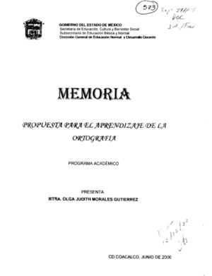 Propuesta para el aprendizaje de la ortografía