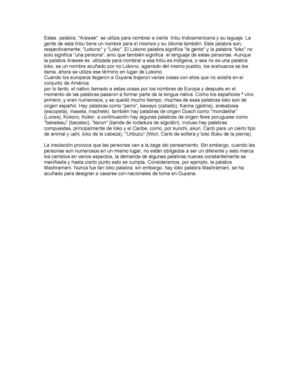 Diccionario Lokono-Arawako al Español