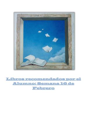 Libros recomendados por el alumno 16 de Febrero