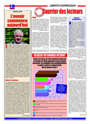Journal Toulousain 09/02/2012 p02