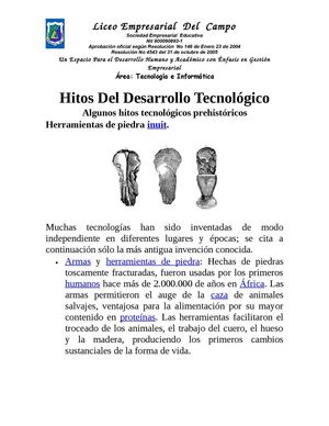 Hitos del Desarrollo Tecnologico