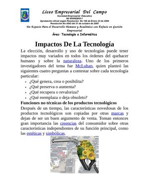 Impactos de la Tecnologia
