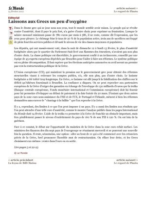 Edito 15 février 2012