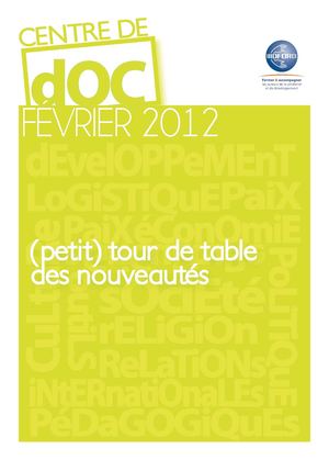Centre de Documentation Bioforce - Nouveautés Fév 2012