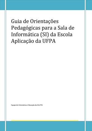Guia de orientações Pedagógicas