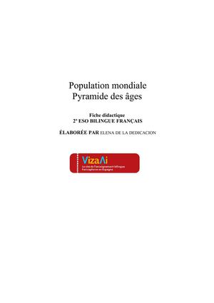 La population mondiale - La pyramide des âges