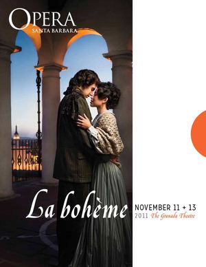 Opera Santa Barbara; "La bohème" Program