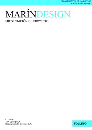 Presentación Folleto Restaurante Chino