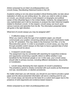 Calamo Lincoln Essay Recollecting Historical Events In The Us Lincoln Essay Recollecting Historical Events In The Us Apa Essay Paper also Business Plan Writers For Non Profits Pay Someone To Do My Papewr