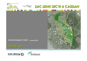 Avant projet ZAC Lenn Sec'h