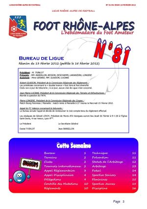 JOURNAL N°81 du 16 FEVRIER 2012