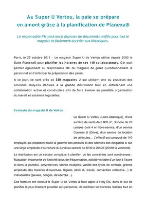 Super U Vertou fait confiance à Planexa de Holy-Dis