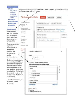Cambiar páginas y subpáginas en Google Sites