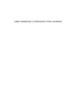 LIBRO HOMENAJE A FERNANDO VIDAL RAMIREZ