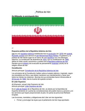 politica de iran
