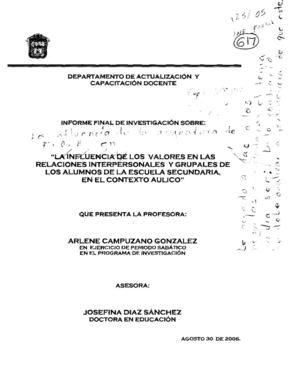 La influencia de los valores en las relaciones interpersonales y grupales de los alumnos de la escuela secundaria, en el contexto áulico