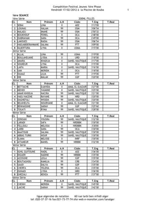 Festival jeunes 1ére phase 