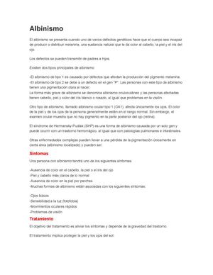 Albinismo
