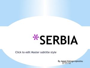 A presentation of Serbia