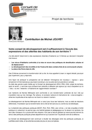16.02.12 - Contribution de Michel JOUVET