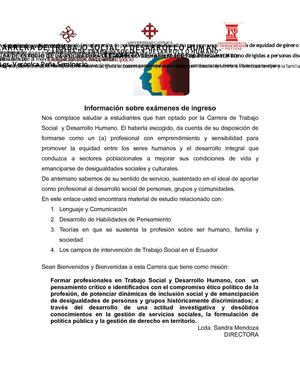 Información Carrera de Trabajo Social