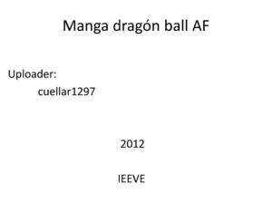 dragón ball AF manga