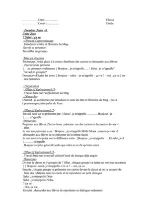 تحضير درس للصف الاول الأعدادى unité 0