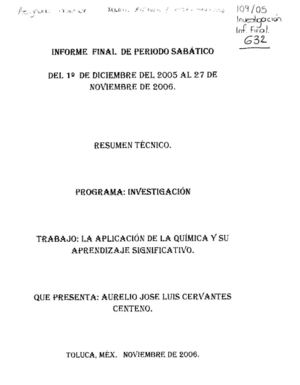 La aplicación de la química y su aprendizaje significativo