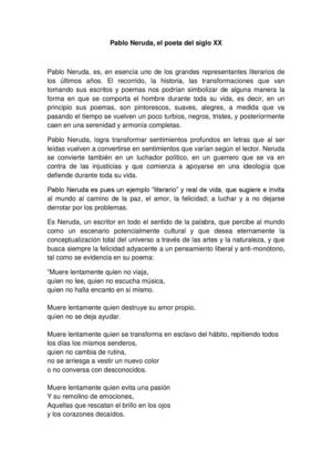 Pablo Neruda, el poeta del siglo XX