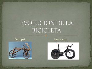 evolución de la bicicleta