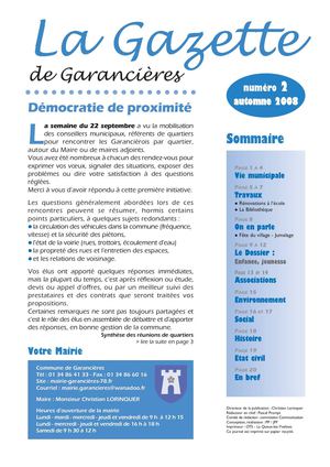 Gazette n°2 - automne 2008