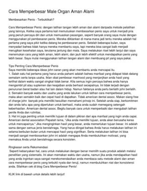 Cara Memperbesar Male Organ Aman Alami (1)