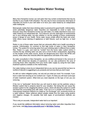 NH Water Testing