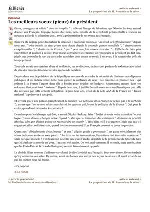 Editos janvier 2012