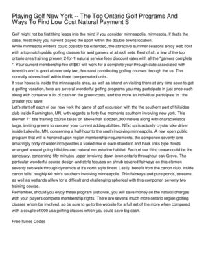 Playing Golf New York -- The Top Ontario Golf Programs And Ways To Find Low Cost Natural Payment S