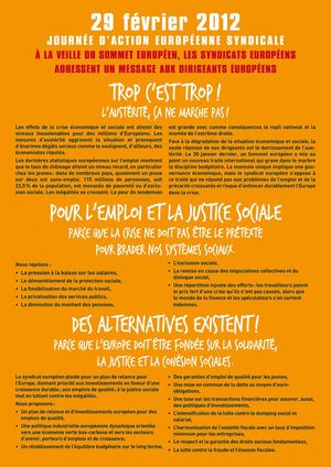 Tract pour l'action du 29 février 2012