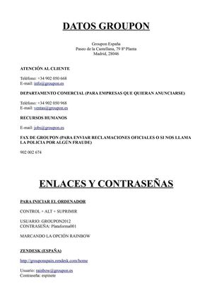 ENLACES, CONTRASEÑAS Y TELEFONO