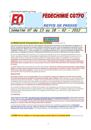 FEDECHIMIE CGTFO - Semaine 7 - 2012