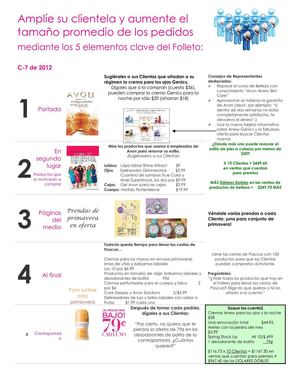 Avon campaign 7 key brochure elements - spanish