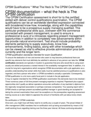 CPSM Qualifications _ What The Heck Is The CPSM Certification