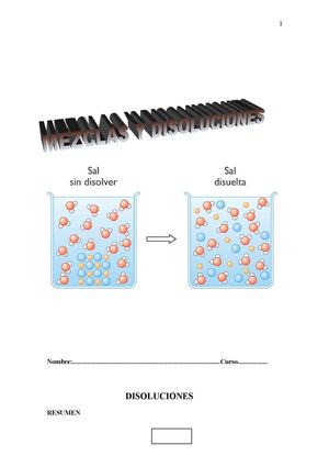 Mezclas y disoluciones 3º eso